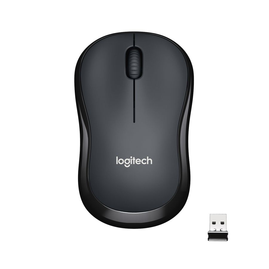 Logitech M220 SILENT kabellose Maus, schwarz / grau