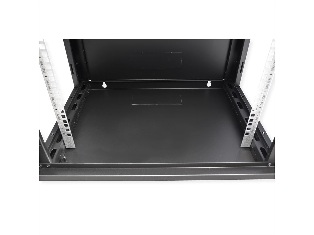 VALUE 19 inch wandbehuizing 12HE, 600 x 450 mm zwart, bouwpakket