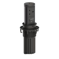 BACHMANN ELEVATOR2 1xUK 1xUSB C, Wireless Charger 15W RAL9005 0.5m ISV