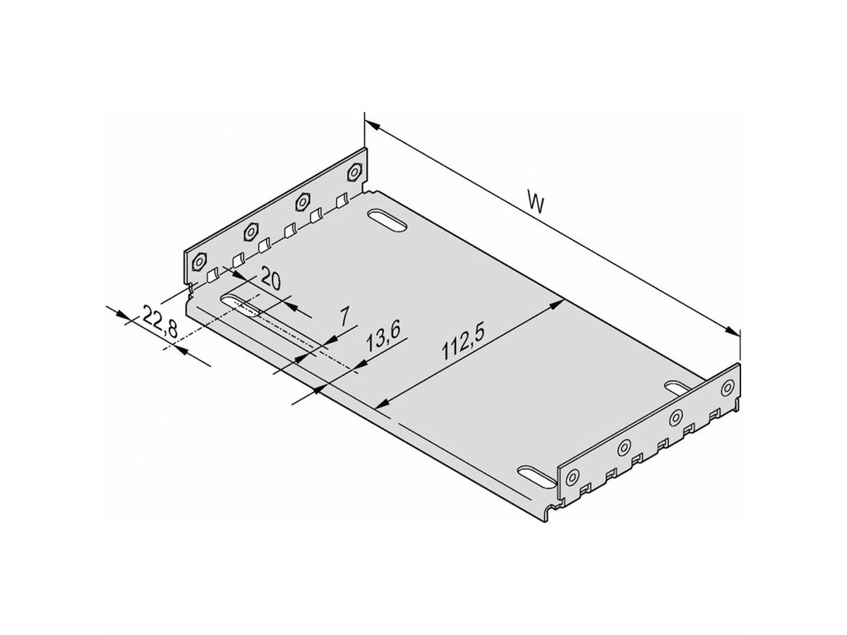 SCHROFF EuropacPRO montageplaat voor gebruik met afdekplaat, 84 HP, 160 mm printplaatlengte