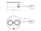 BACHMANN TWIST 2 2xCEE7/3 2,0m AEH stainless steel optic round