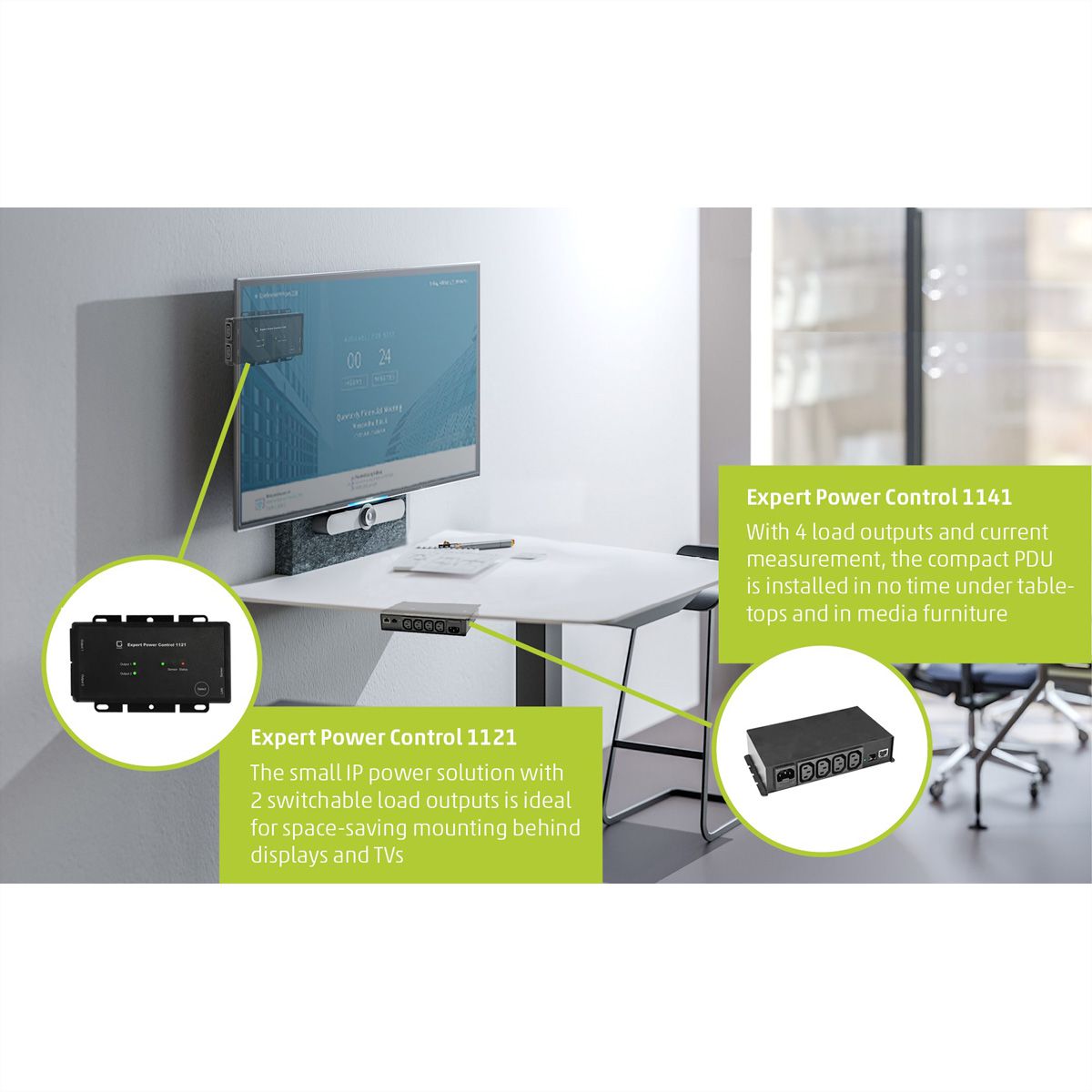 GUDE 1121-1 Small 2-fold switched and metered PDU