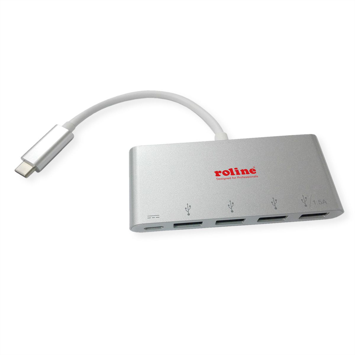 ROLINE USB 3.2 Gen 1 Hub, 4-voudig, type C-aansluitkabel, met 1 PD-poort