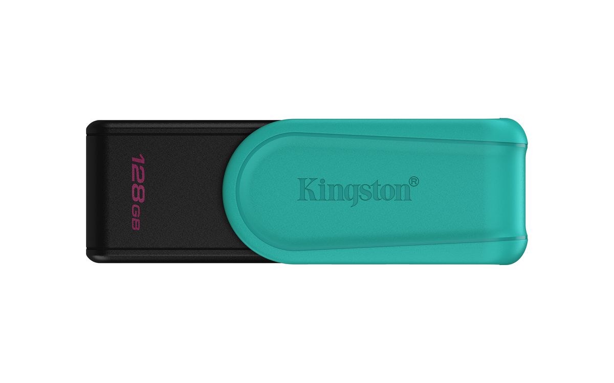 Kingston Technology DataTraveler 128GB Portable USB 3.2 Gen 1 Exodia S (Black/Turquoise)
