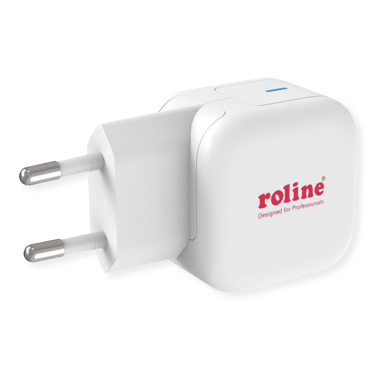 ROLINE USB oplader met eurostekker, 1 poort, QC3.0, GaN, 20W