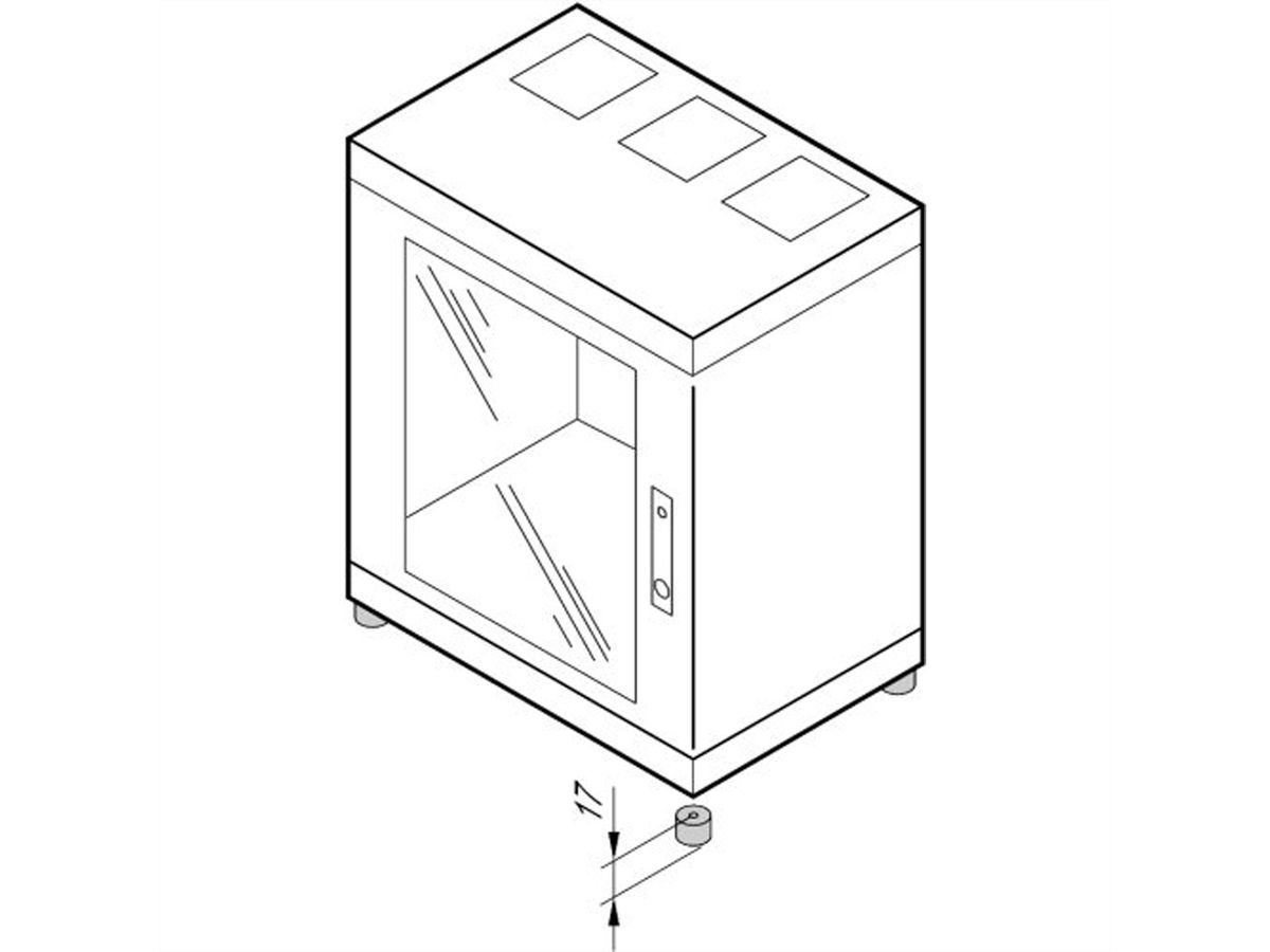SCHROFF Epcase Voeten, kunststof
