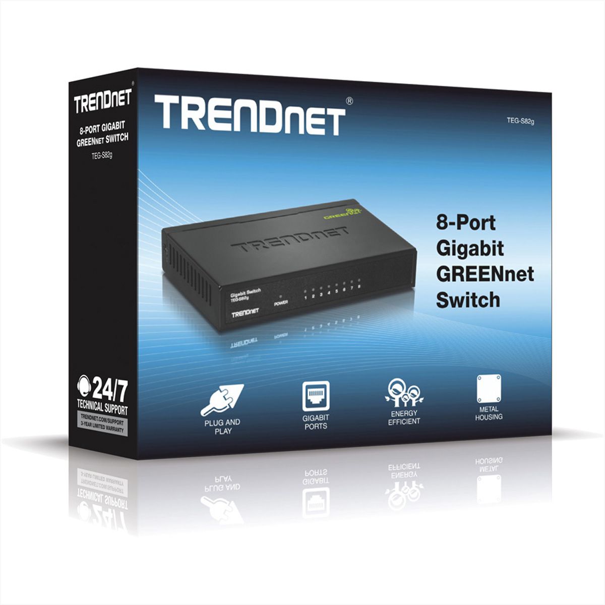 TRENDnet TEG-S82g 8-Poorts Gigabit GREENnet Switch