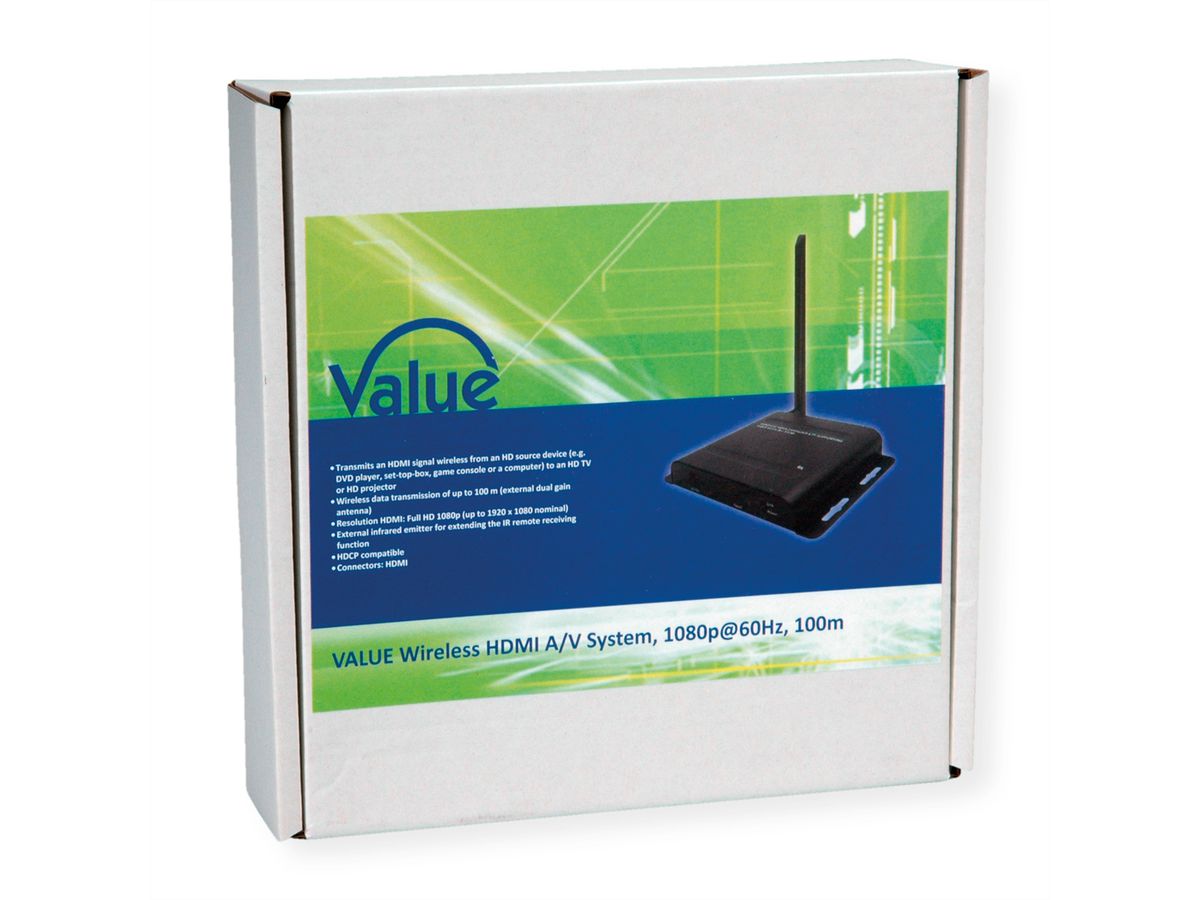 VALUE Wireless HDMI A/V System, 100 m