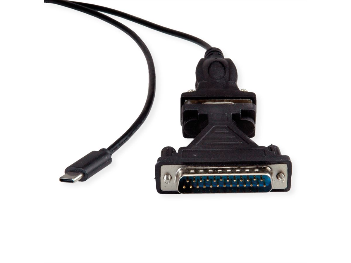 VALUE USB - Seriële Converter kabel, type C - RS232 , zwart, 1,8 m