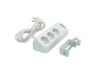 VALUE Power Strip, 3-way, with 3x USB (1x C + 2x A) and table clamp, 1.5 m