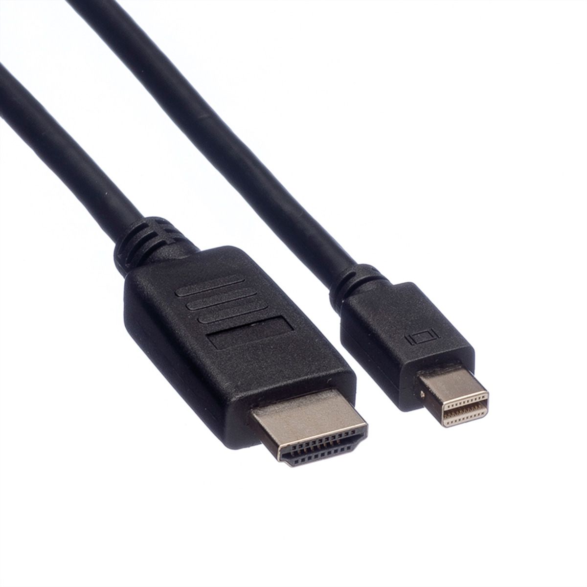 ROLINE Mini DisplayPort Cable, Mini DP-HDTV, M/M, black, 1 m