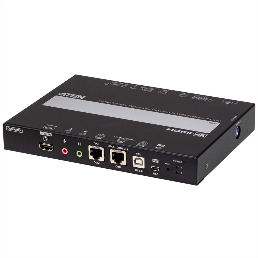 ATEN CN9850 1-Local-Remote Share Access Single Port 4K HDMI KVM over IP Switch