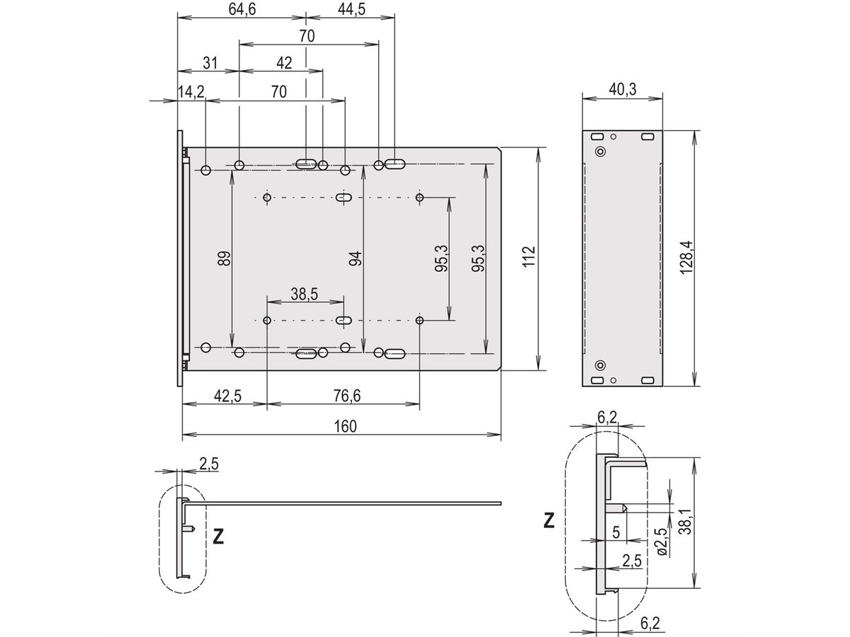 SCHROFF CPCI-module voor stationsunit HD 1x 3,5", 3 HE verticaal, met frontpaneel