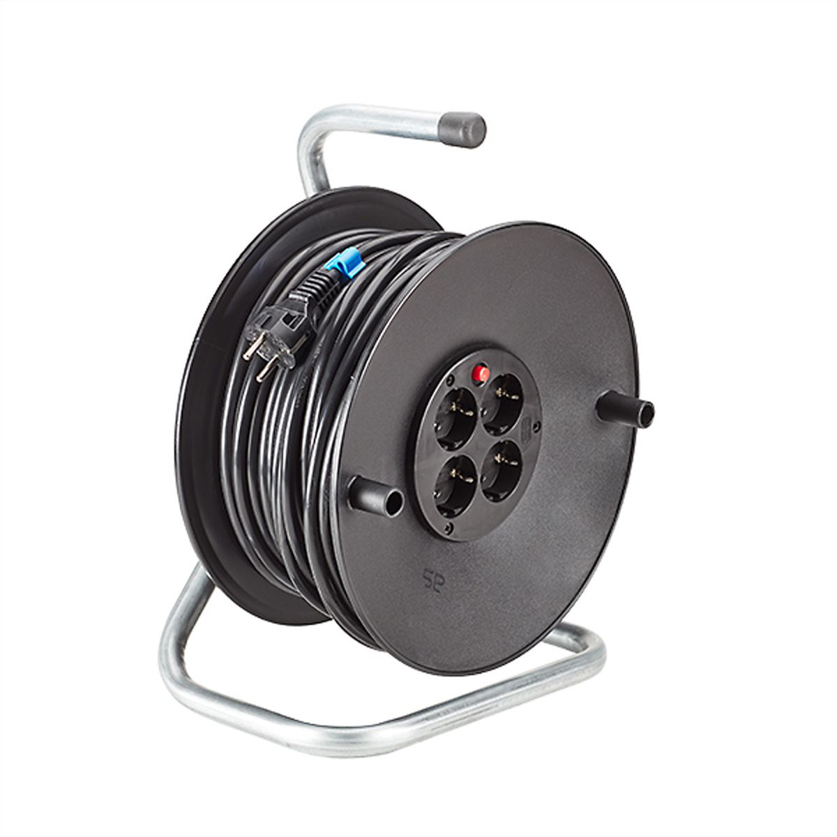 BACHMANN protective contact retractable cable reel 4gang 230VAC, 50 m