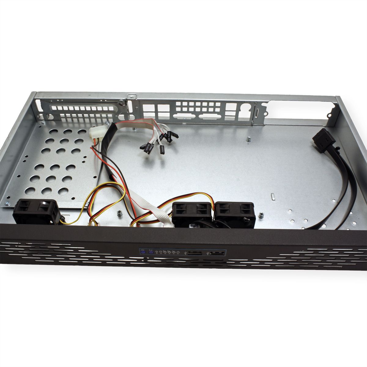 19" Server behuizing, 1UH, 1U-K-125L, zwart