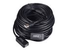 STANDARD USB 2.0 Verlängerung, aktiv, mit Repeater, schwarz, 15 m