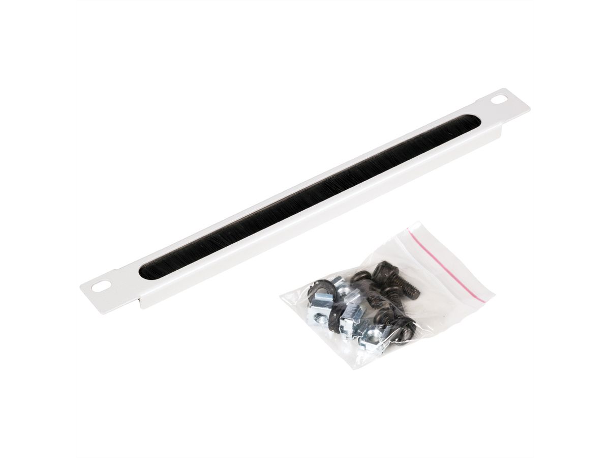 ROLINE 10-inch kabeldoorvoer, met borstelstrook 0.5HE grijs