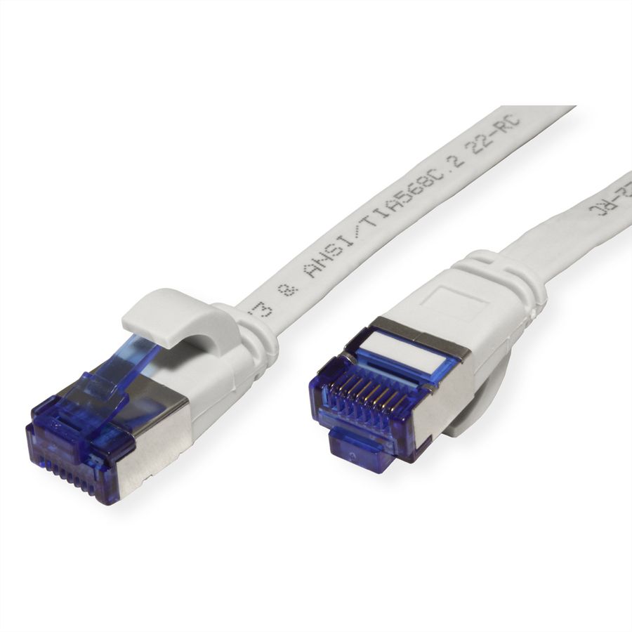 VALUE FTP Patch Cord, Cat.6A (Class EA), extra-flat, grey, 0.5 m