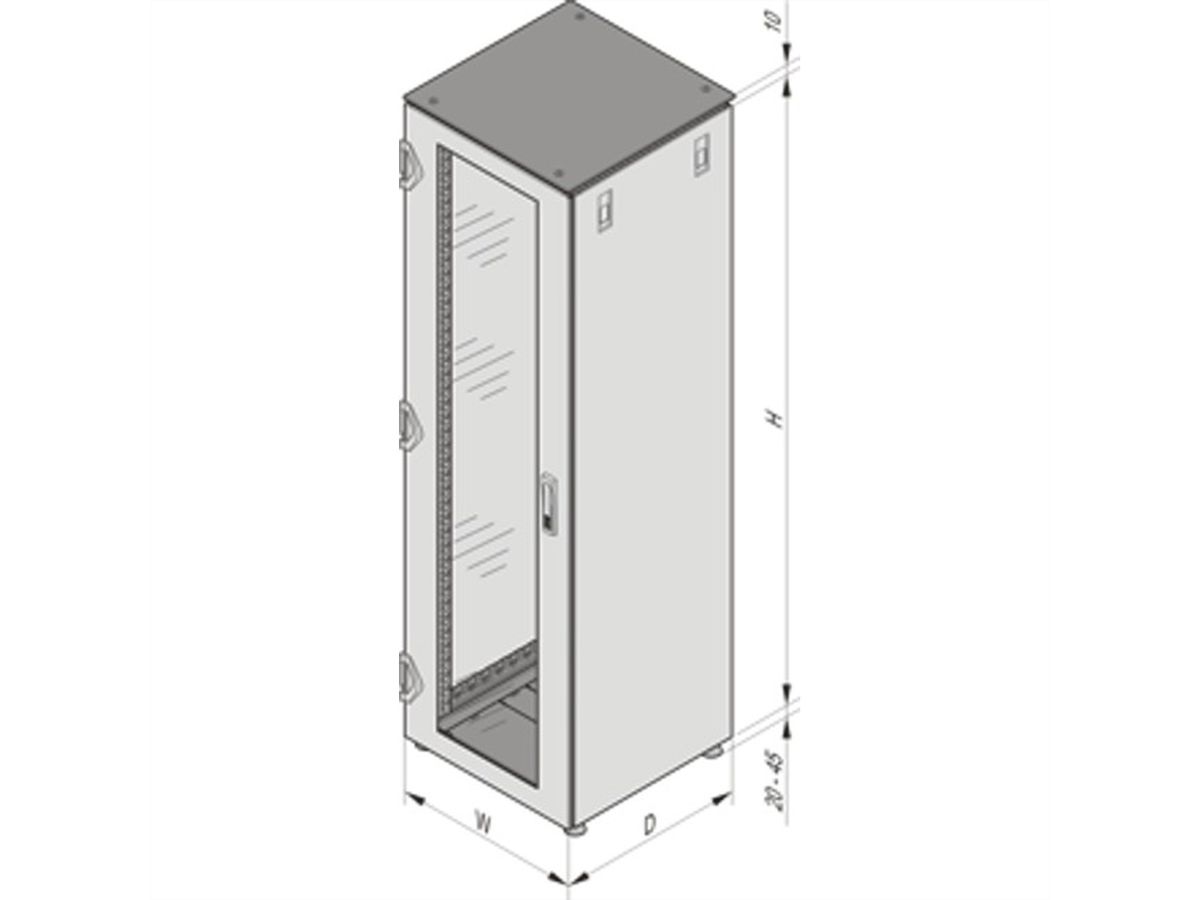 SCHROFF Varistar IP 55 kast met glazen frontdeur