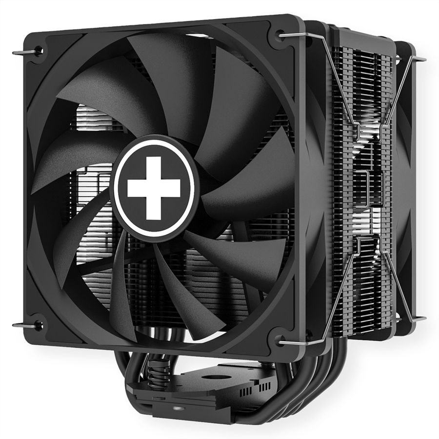 Xilence M705D AMD and Intel CPU Cooler, 2x 120mm Black PWM Fans, 220W TDP