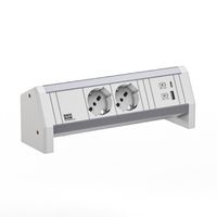 BACHMANN DESK 2xP40 1xUSB A/C 22W GST18 RAL9010
