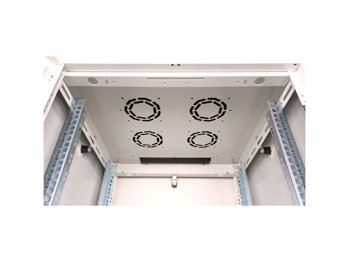 ROLINE 19-inch netwerkkast Basic 22 U, 600x600 BxD Glazen deur grijs