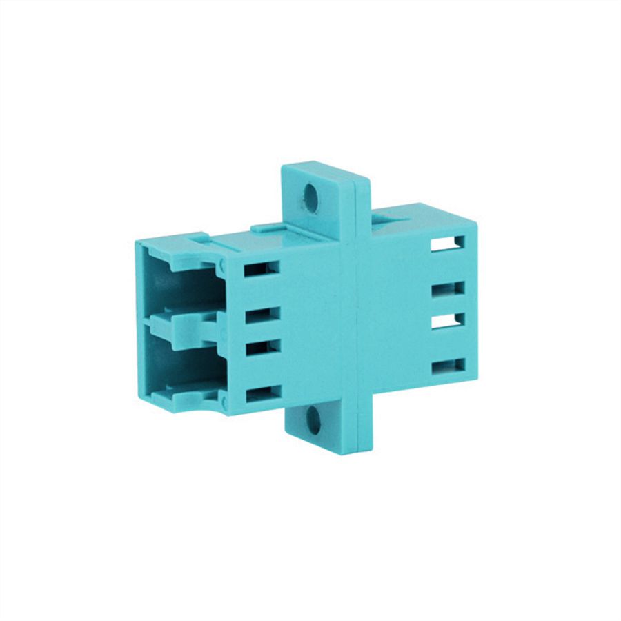 TELEGÄRTNER  LC/APC Duplex adaptor, multimode, cramic sleeve, plastic housing, turquoise, Z77