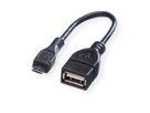VALUE USB 2.0 Cable, A - Micro B, F/M, OTG, 0.15 m