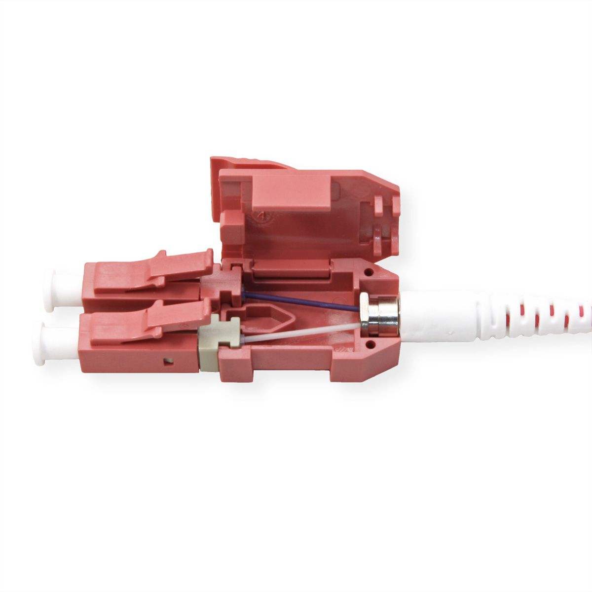 ROLINE Glasvezel Kabel duplex 50/125µm OM4, LC/LC, LSOH, UNIBOOT, violet, 2 m