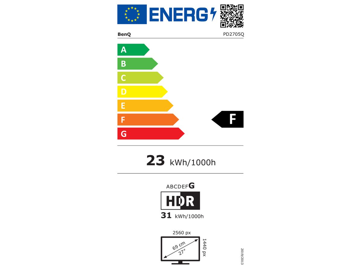 Benq PD2705Q 68.6 cm (27") 2560 x 1440 pixels Quad HD LED Grey