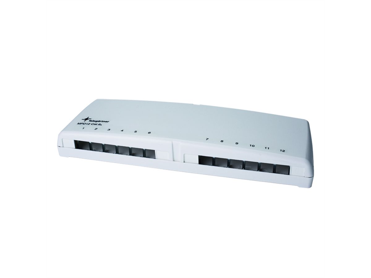 TELEGÄRTNER  MPD12 uneqp TH35/AP alpwt, 12 ports, mounting onto mounting rail TH35 without adaptor