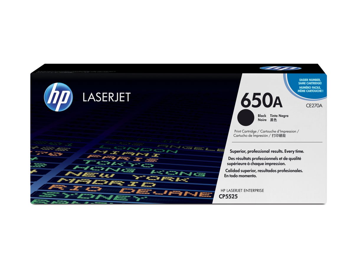 HP 650A originele zwarte LaserJet tonercartridge