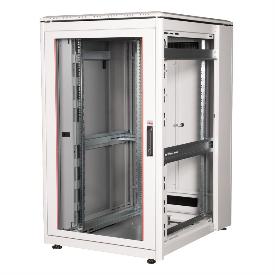 ROLINE 19-inch netwerkkast Pro 26 U, 800x1000 BxD Glazen deur grijs