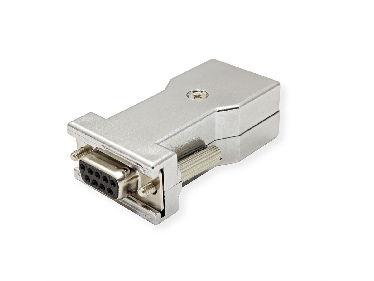 ROLINE DB9 socket - RJ-45 socket 8P / 8C 8-Wire, silver