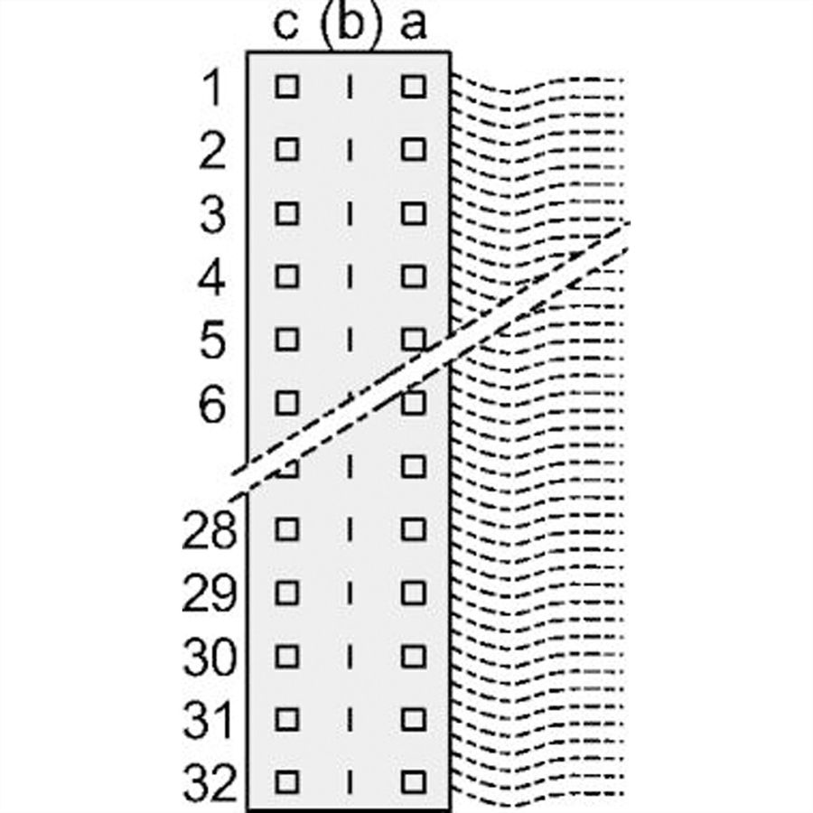 SCHROFF Stekker Type C, EN 60603, DIN 41612, voor lintkabel