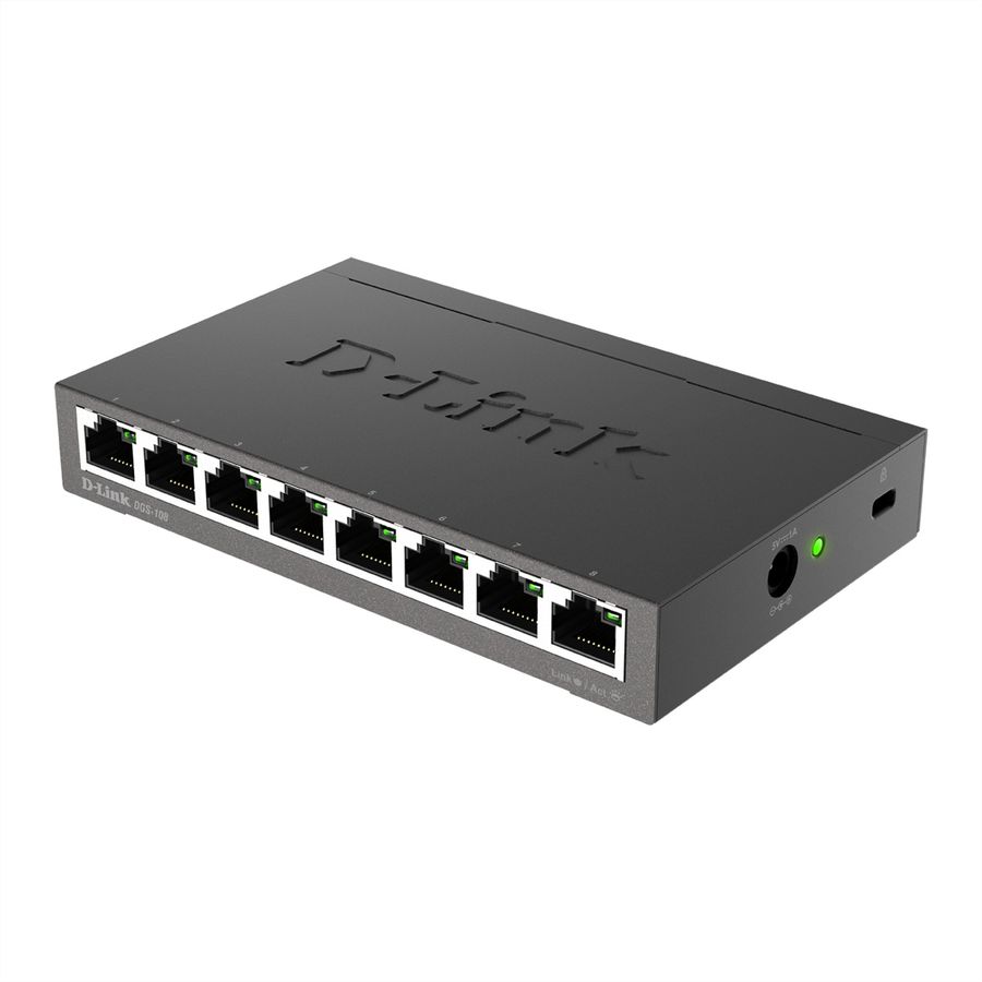 D-Link DGS-108 8-poorts Layer2 Gigabit Switch