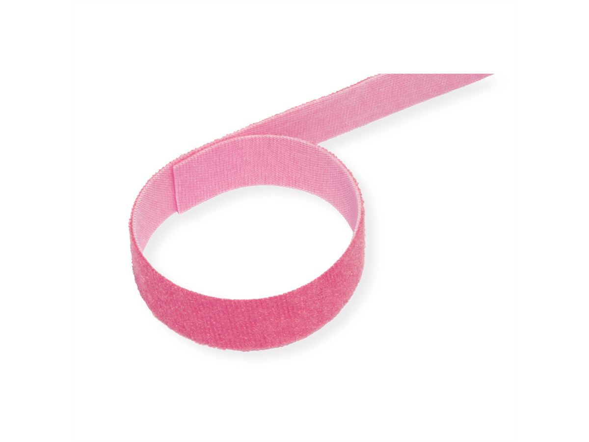 VELCRO® One Wrap® Tape 20 mm breed, roze, 25 m