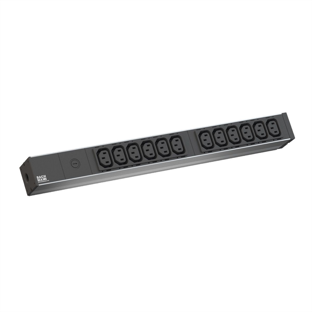 BACHMANN IT PDU ALU 19" 1U 12 x C13 socket, supply cable C14 plug