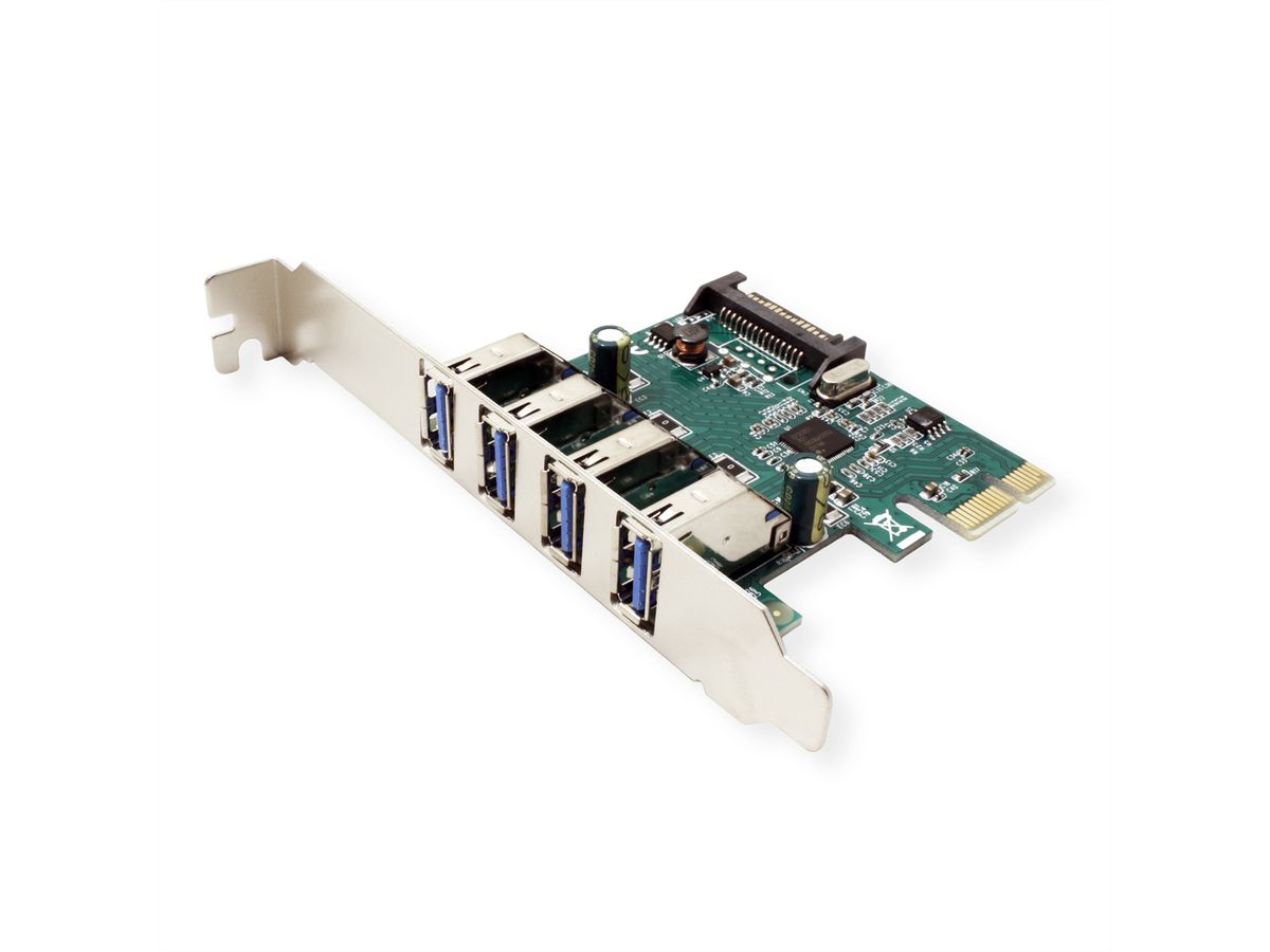 VALUE PCI-Express-Kaart, USB 3.2 Gen 1, 4 Poorts