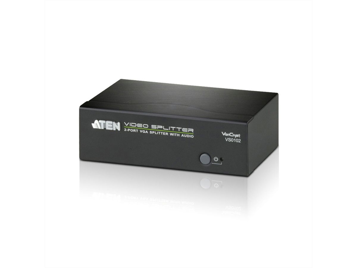 ATEN VS0102 VGA Video Splitter, 450MHz, Audio, RS232, 2-voudig