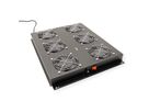 ROLINE 19-inch dakventilatorunit met 6 ventilatoren, AAN/UIT voor serverkast per serie, zwart