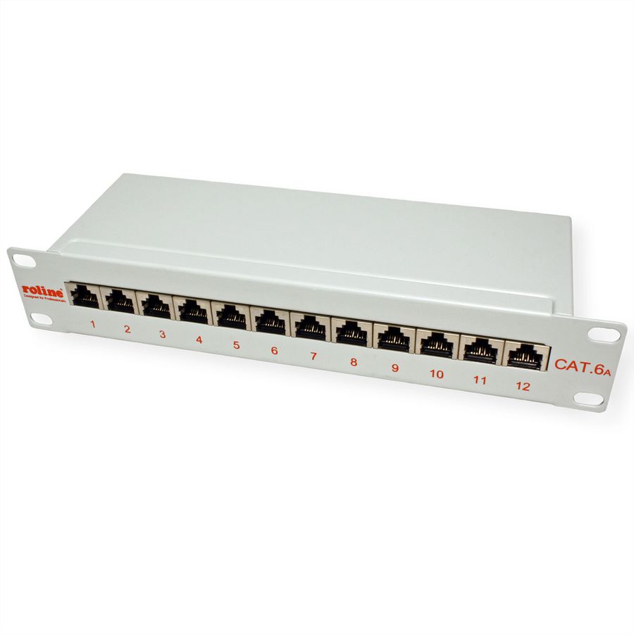 ROLINE 10-inch Patchpanel 12 Poorts, Cat.6A (Class EA), afgeschermd