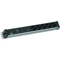 BACHMANN 19" 1.5U 5xCEE7/3 1xGVS-Plus 2.0m CEE7/7