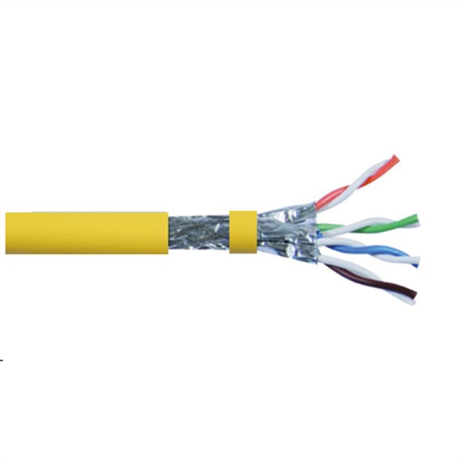 ROLINE S/FTP (PiMF) kabel, Cat.8 (Klasse I), massieve draad, AWG22, LSOH, 100 m