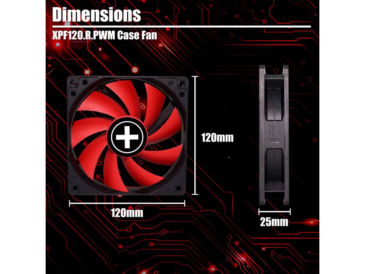 Xilence XPF120.R.PWM 120mm PWM Case Fan, 4PIN