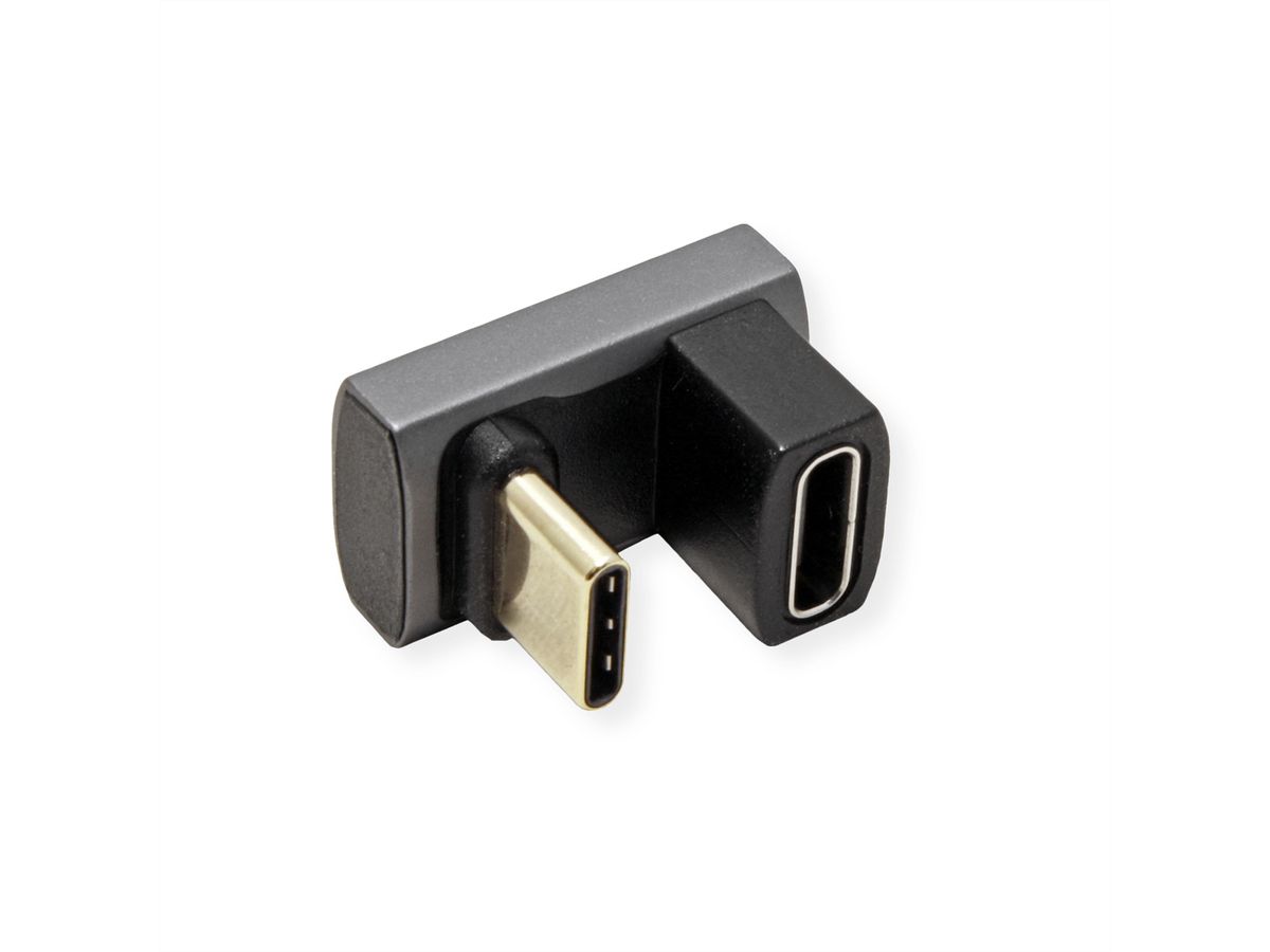 ROLINE Adapter, USB4 Gen 3x2, Aluminum, 360°, Type C, M/F, silver