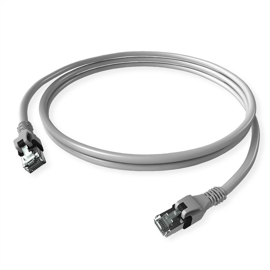 EasyLan DualBoot PushPull IP20 Patchkabel, Cat.6 (Class E), grau, 2 m