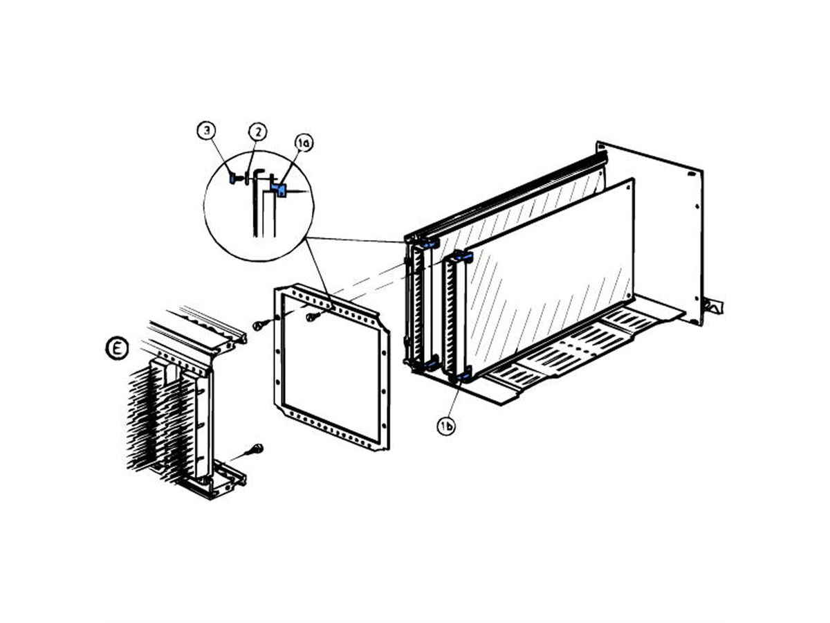 SCHROFF PCB bevestiging op de cassette achterwand, type B - ANGLE BOTTOM