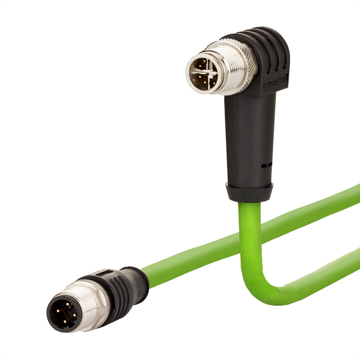 METZ CONNECT Verbindungsleitung M12 ST-M12 ST, 8-pol X-kodiert, gerade-gewinkelt, 1 m