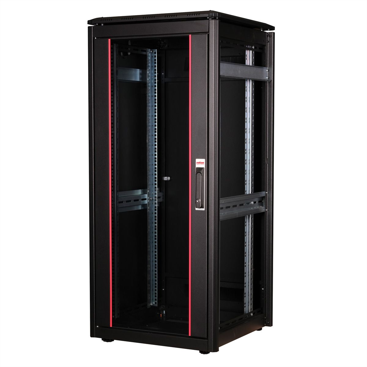 ROLINE 19-inch netwerkkast Pro 26 U, 600x600 BxD Glazen deur zwart